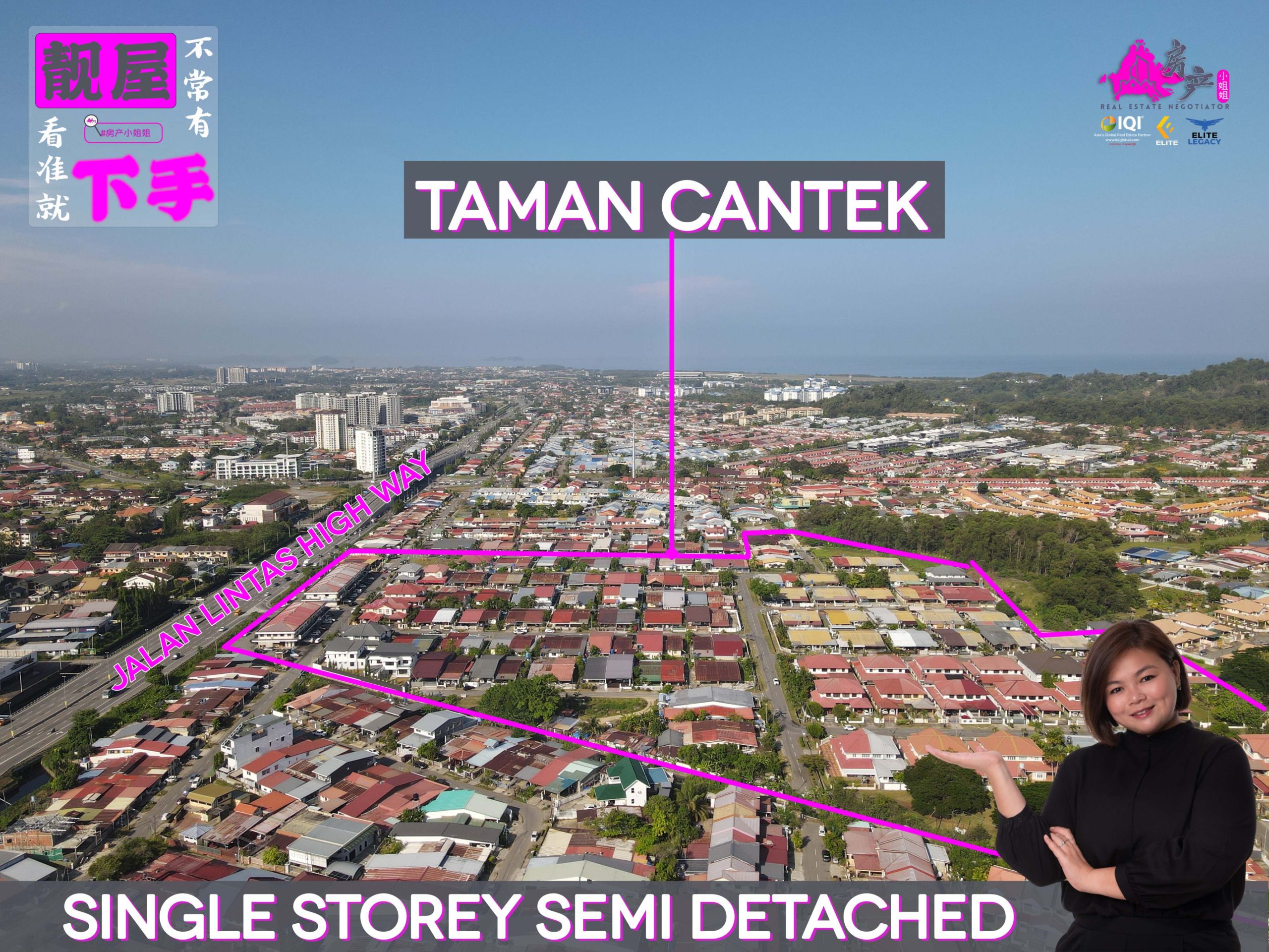 taman cantek for sale CL999 TAMAN CANTEK SINGLE STOREY SEMI DETACHED HOUSE LUYANG KOTA KINABALU
