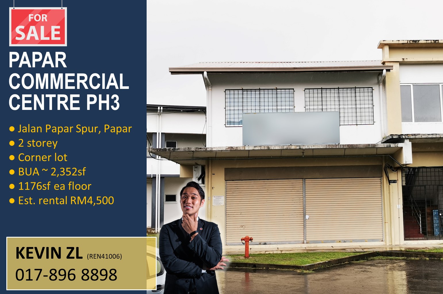 Papar Commercial Centre Phase 3 – 2-storey Corner Shoplot