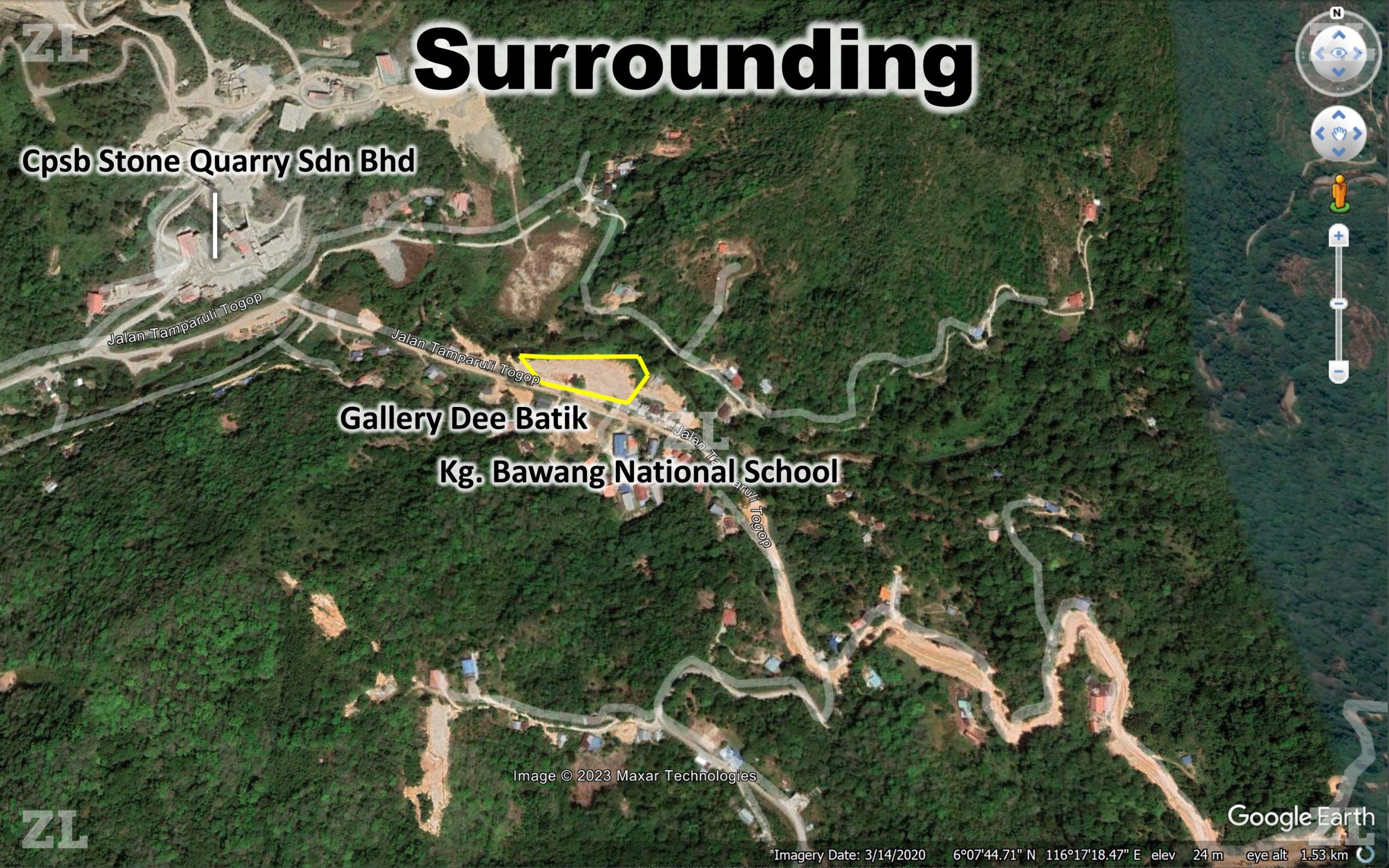 1.53 acre Tamparuli Land – Flat Land suitable for Development, Workshop & Warehouse