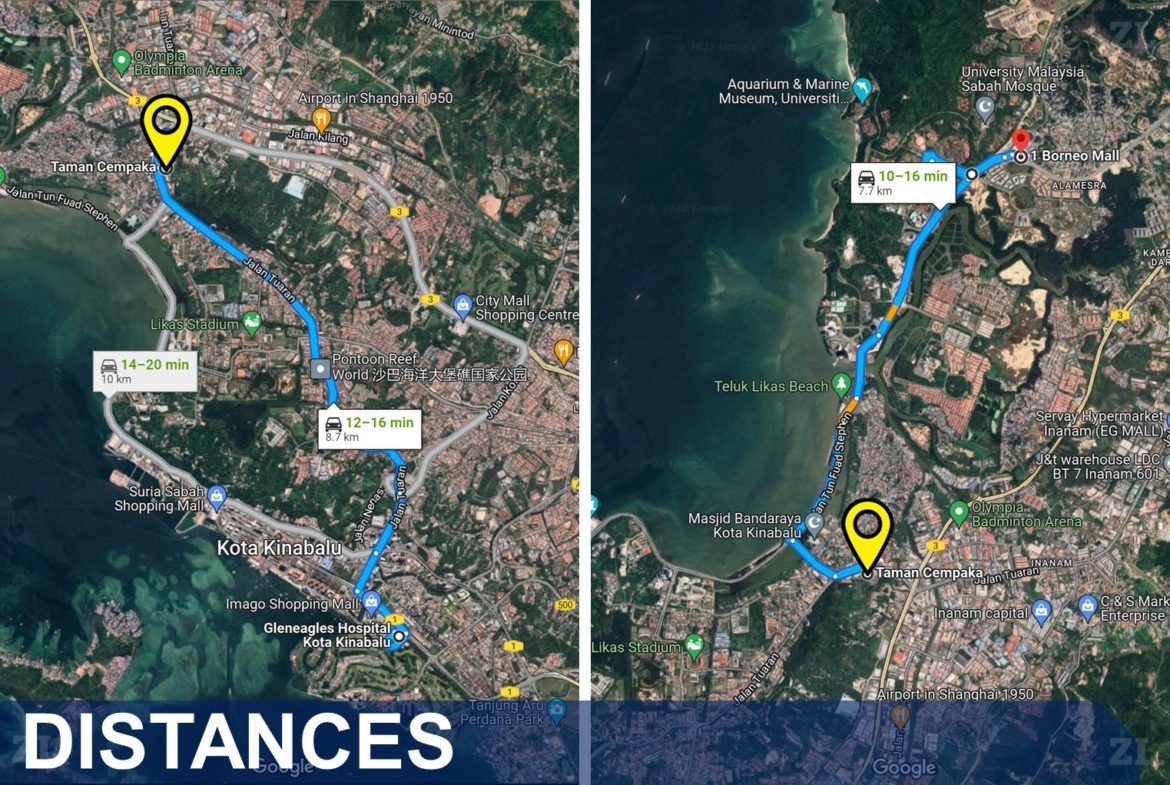 Taman Cempaka – 2-storey terrace house at Likas