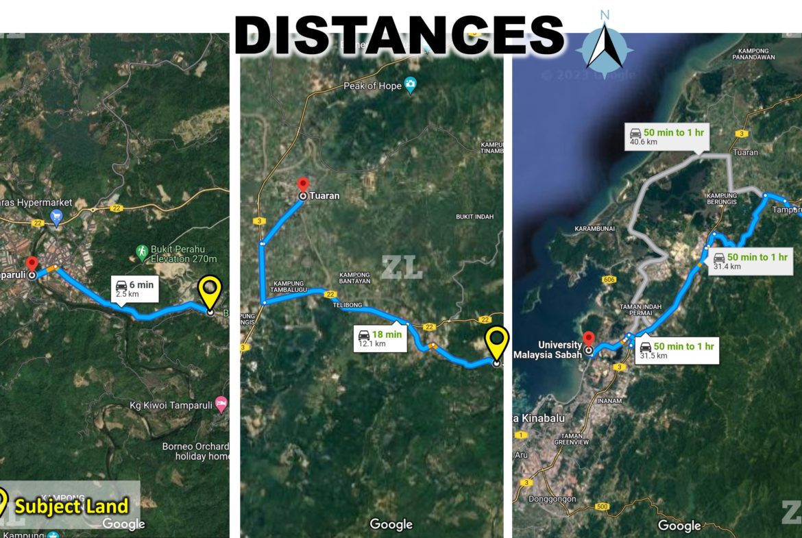 1.53 acre Tamparuli Land – Flat Land suitable for Development, Workshop & Warehouse