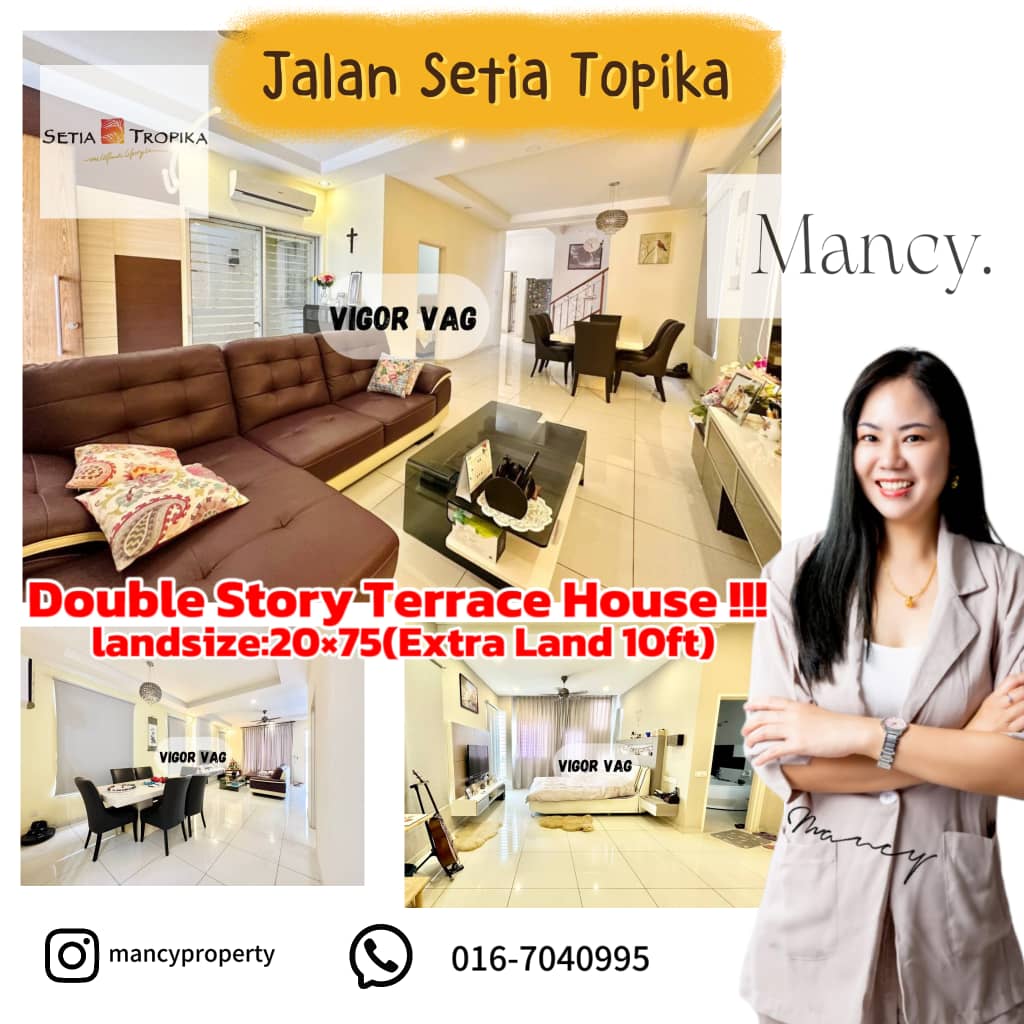 Setia Tropika 11 Terrace Endlot with Extra Land and Renovated – Full Loan