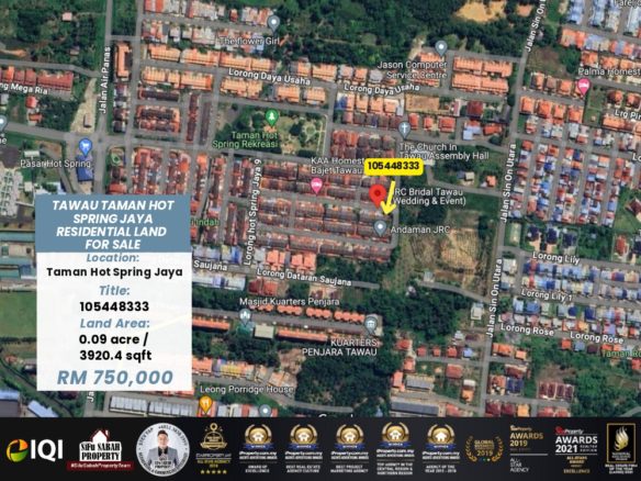Tawau Taman Hot Spring Jaya Residential Land For Sale