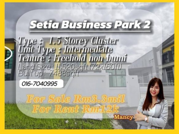 Setia Business Park 2 @Light Industrial Factory For Sale