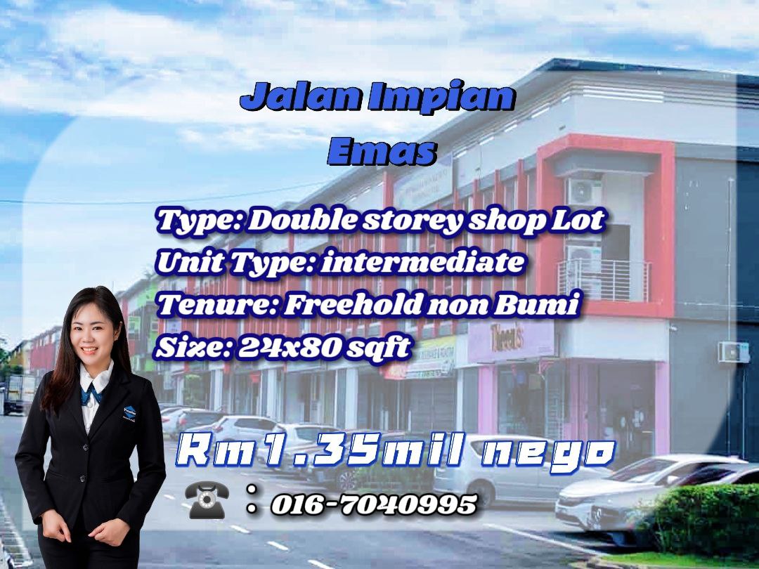Taman Impian Emas 2Storey Adjoing Shoplot For Sale