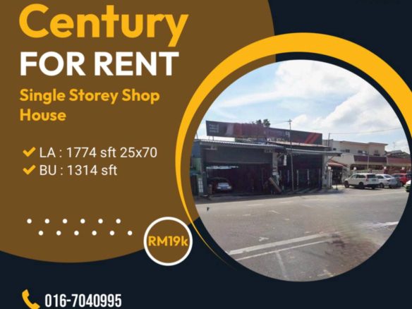 Taman Century / Taman Abad Near KSL City Mall Single Storey Commercial Shop House facing Main Road