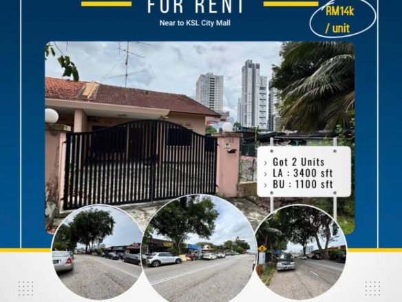 Taman Abad Single Semi Detached Zoning Commercial Close To KSL Mall For Rent