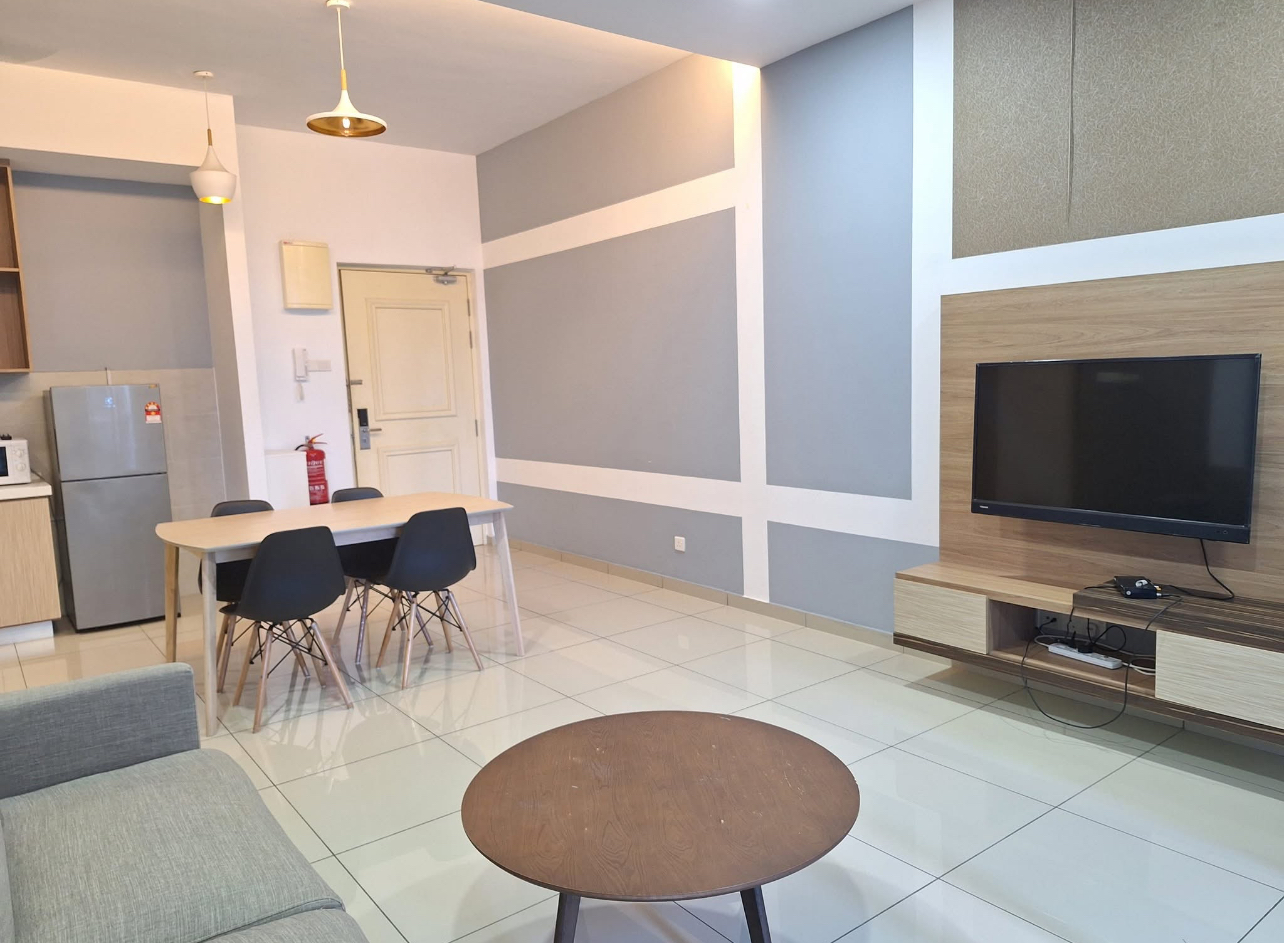 One bedroom with a private bathroom fully furnished studio unit for rent @ Maisson Residence