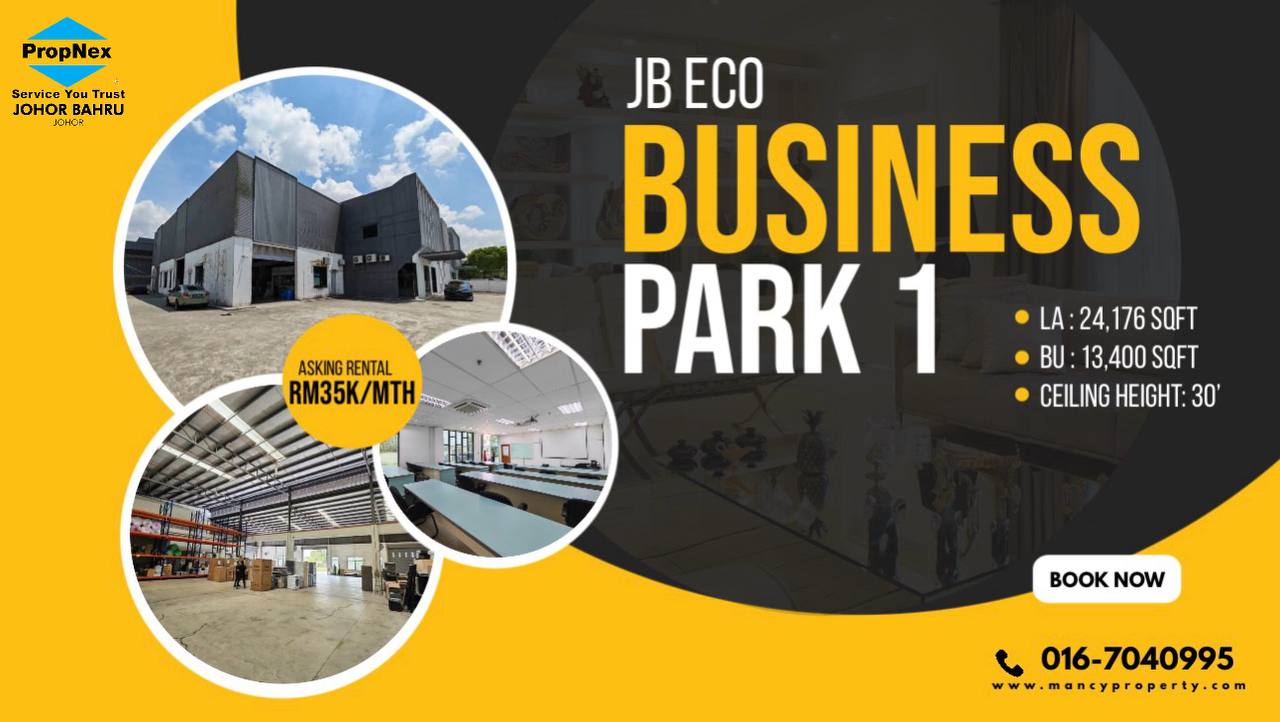 Eco Business Park at Dato Onn Semi Detached Light Industrial Factory For Rent