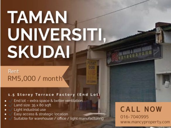 Taman Universiti One and Half Storey Terrace Endlot Factory