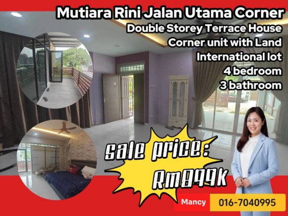 Taman Mutiara Rini Double Storey Corner Full Loan Cash Back