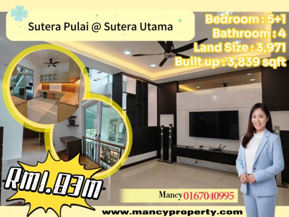 Taman Sutera Utama @Jalan Sutera Pulai Two and Half Storey Terrace Corner House with Fully Renovation