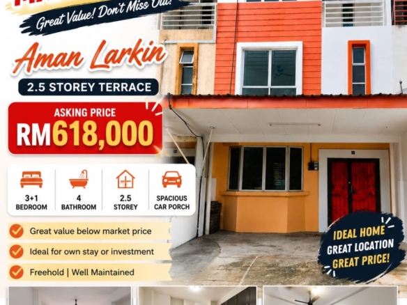 Taman Aman Larkin / 2.5 Storey Terrace