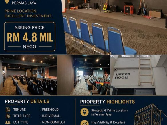 The Boulevard Permas Jaya Four Storey Shoplot with Private Lift